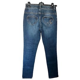 Autre Marque Jeans en denim bleu Twinset Simona Barbieri avec poches cœur