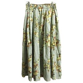 Autre Marque Falda Ingeborg con estampado de cuadros y flores