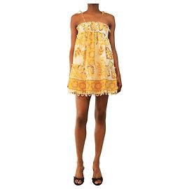 Farm Rio Mini vestido floral amarelo e branco - tamanho XXS