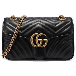Gucci Bolsa de Ombro GG Marmont Matelassé DTDIT Black