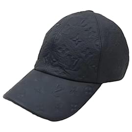 Louis Vuitton Neue Monogram Shadow Lederkappe Schwarz