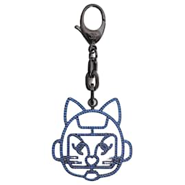 Portachiavi gatto robot in cristallo blu - Chanel