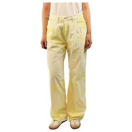 R13 Vaqueros anchos plisados Damon amarillo pálido SS22 - talla UK 8