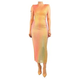 Self portrait Oranges Midi-Kleid mit Strassbesatz - Größe UK 10