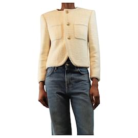 Cream Tweed-Jacke - Größe UK 8 - Céline