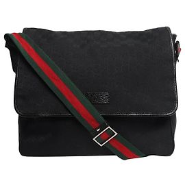 Gucci Bolsa tiracolo em tela GG preta