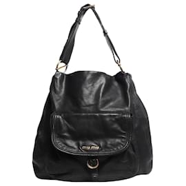 Miu Miu Borsa a tracolla in pelle nera