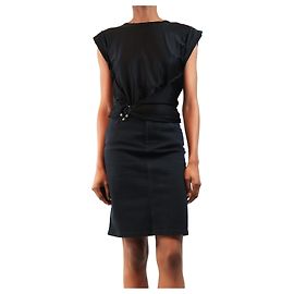 Paco Rabanne Top de satén negro - size UK 6