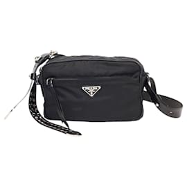 Borsa a tracolla camera in nylon nero - Prada