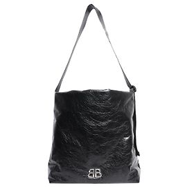 Balenciaga Borsa tote in pelle stropicciata nera