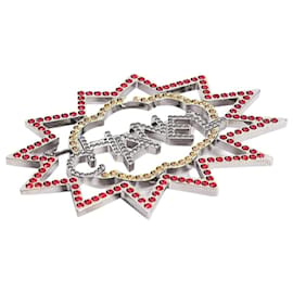 Chanel Spilla in cristallo pop art argentata