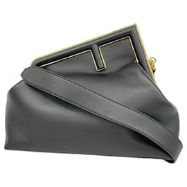 Borsa a spalla Fendi First in pelle - Black