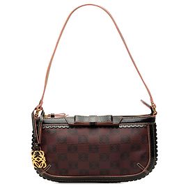Borsa a tracolla LOEWE in tela rivestita di PVC rossa con Anagramma