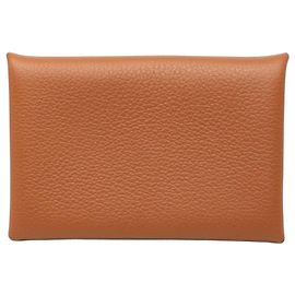 Tarjetero Hermès Calvi en Epsom Brown
