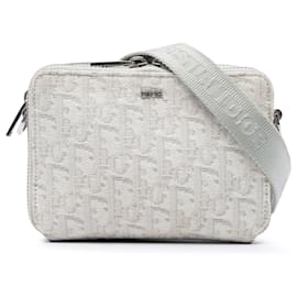 Borsa a tracolla Dior Brown Oblique Canvas Double Zip