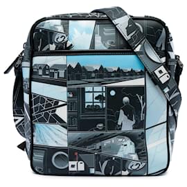 Borsa a tracolla Prada Black James Jean Vitello con stampa Comic