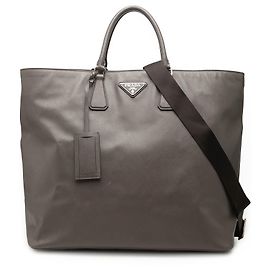 Borsa Shopping Prada Large in Saffiano Marrone