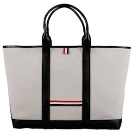 Thom Browne Tool Tote Tasche Weiß Leder