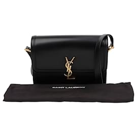 Borsa Satchel Sorellino Medium Nera con Dettagli Dorati - Saint Laurent