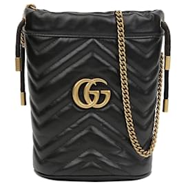Mini Borsa Secchiello GG Marmont Nera - Gucci