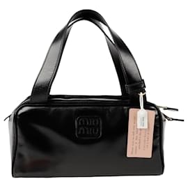 Borsa Tote Miu Miu in pelle nera con manico superiore