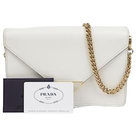 Prada Borsa a tracolla con catena e logo triangolo