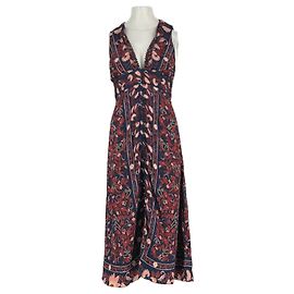 Vestido estampado rojo de viscosa Farm Rio