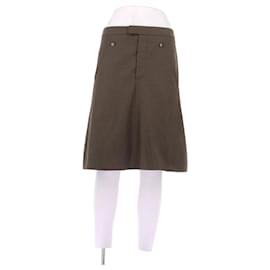 Falda midi de lana caqui Chloé