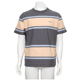 Louis Vuitton Grau gestreiftes Kurzarm-T-Shirt für Herren