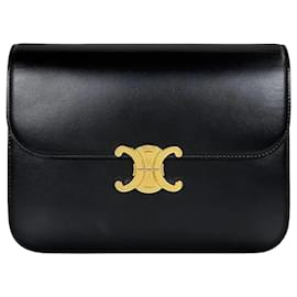 Céline Shiny Triumph Black Large Calfskin
