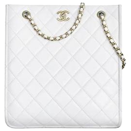 Chanel Borsa Shopper Sweet Classic Caviar White