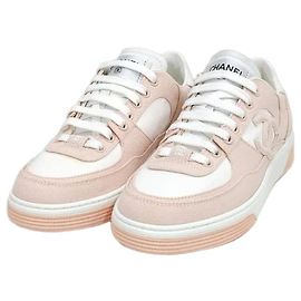 Chanel Sneaker aus rosa Baumwolle