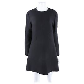 Vestido de encaje Valentino negro de lana