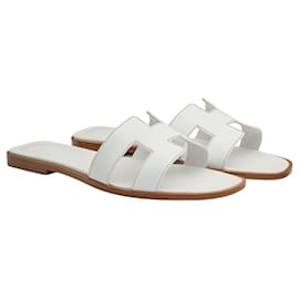 Sandali Hermès Oasis in pelle bianca
