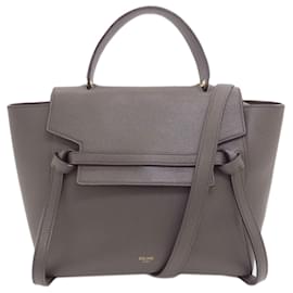 Borsa a mano 2-Way Celine Belt Bag Micro in vitello grigio - Céline