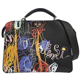 Fendi Peekaboo ISeeU in pelle stampata Medium