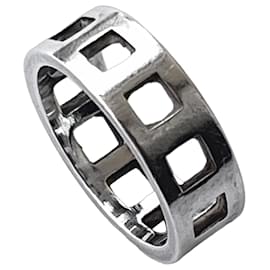 Gucci Vintage Open Square Cutout Ring 925 Silver Unisex M/N Ring