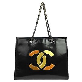 Sac Chanel Lipstick Open Tote en vinyle verni Large