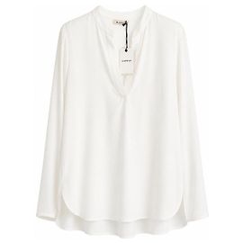 Autre Marque Blanca Vita Ecru Silk Blouse €290 NWT IT40/UK8