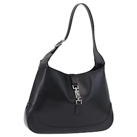 Borsa a spalla GUCCI Jackie in pelle nera argento 001 3346 Auth am12416V - Gucci