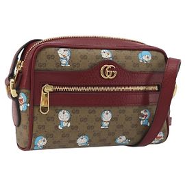 GUCCI Micro GG Supreme Doraemon Collaboration PVC Beige Gold 647784 Auth 196088M