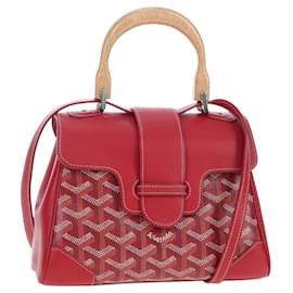Borsa a mano GOYARD Herringbone Saigon PVC Rossa Auth 196004SM