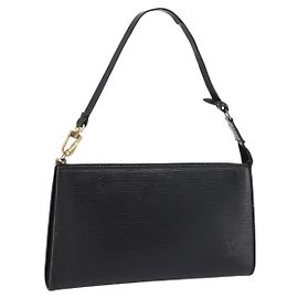 LOUIS VUITTON Epi Pochette Accessoires Pouch Black M52982 LV Auth 198701A