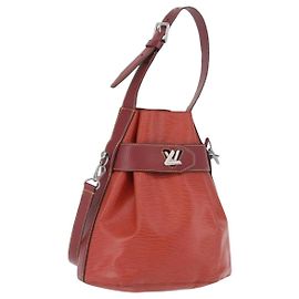LOUIS VUITTON Epi Twist Bucket Shoulder Bag Red Silver M52927 LV Auth 196905