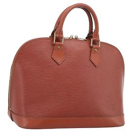 Borsa a mano LOUIS VUITTON Epi Alma Brown M52143 LV Auth 196190