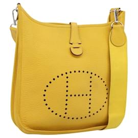 Hermès Borsa a tracolla HERMES Evelyn 3PM in pelle Taurillon Clemence Gialla Auth ka5719SAV