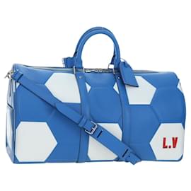 Borsa LOUIS VUITTON Epi 2018 FIFA Keepall Bandouliere 50 Blu M52120 Auth 196804SM - Louis Vuitton