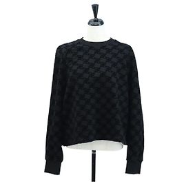 FENDI Trainer Cotton S Black FS7102 Auth 196743M