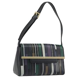 Borsa a tracolla GIVENCHY in pelle nera e oro Auth BA14796A
