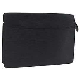 LOUIS VUITTON Epi Pochette Homme Clutch Bag Black M52522 LV Auth ep15733